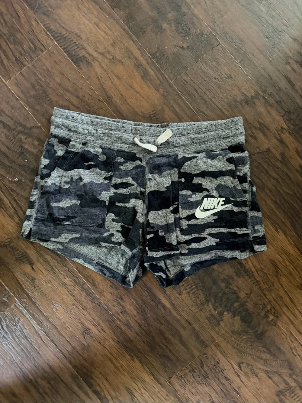 Nike Black and Gray Camo Knit Shorts - Picture 1 of 3
